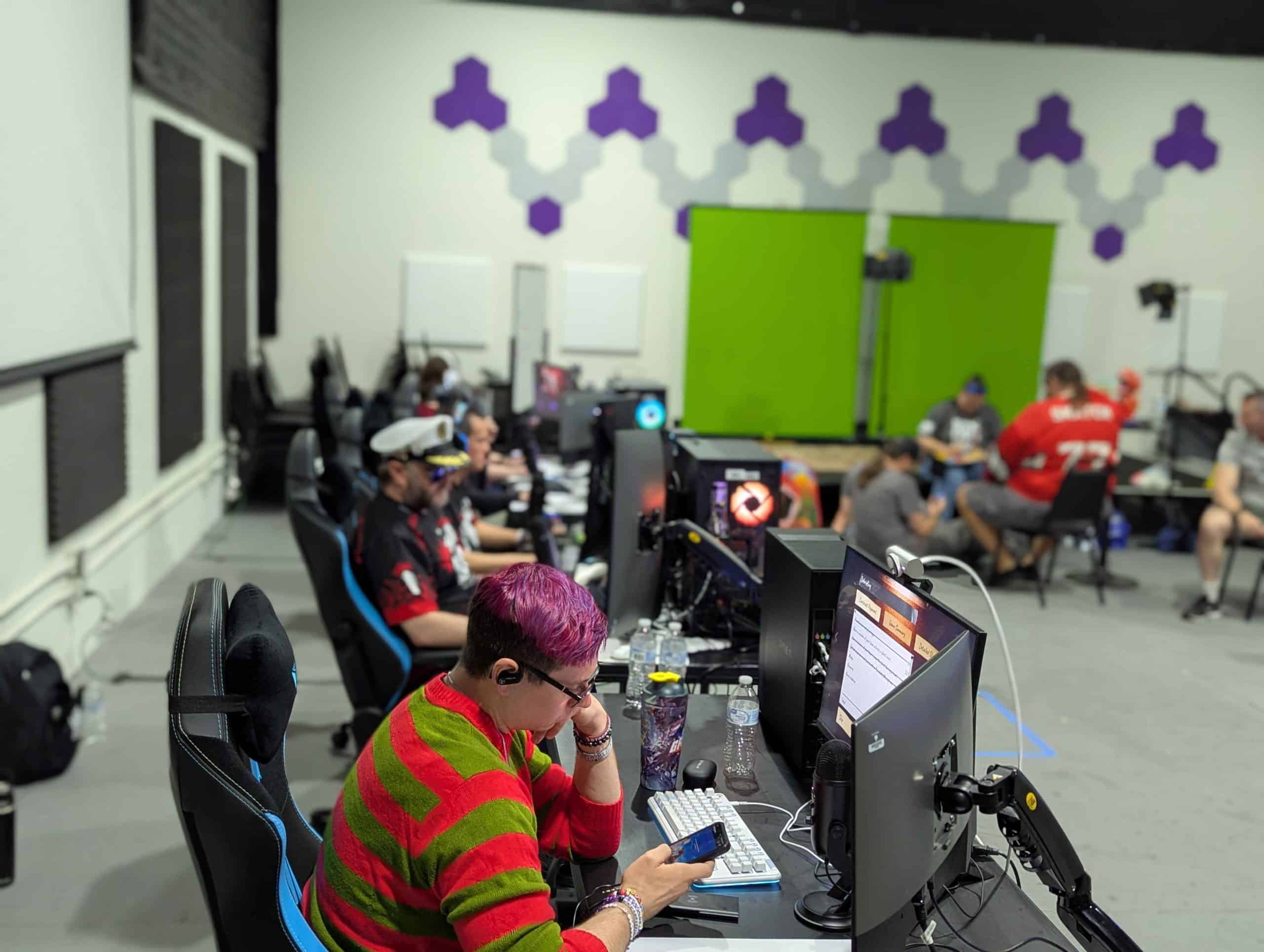 Event producer working on bonded cellular for event rental unit as a connection to produce a live streaming event in California.