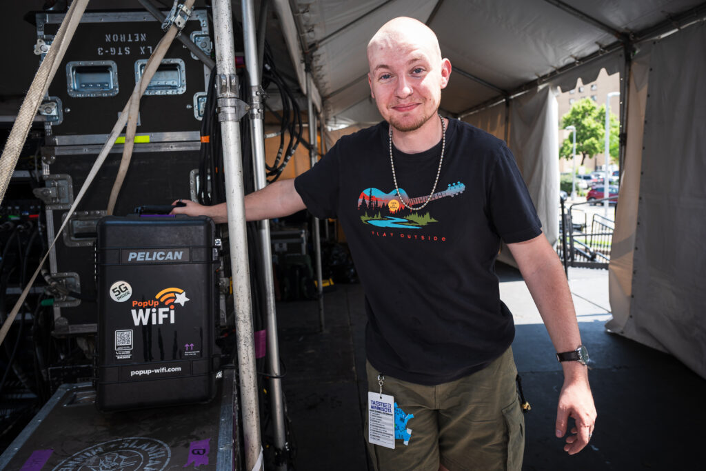 Behind-the-scenes tech setup powered by PopUp WiFi at Taste of Minnesota.