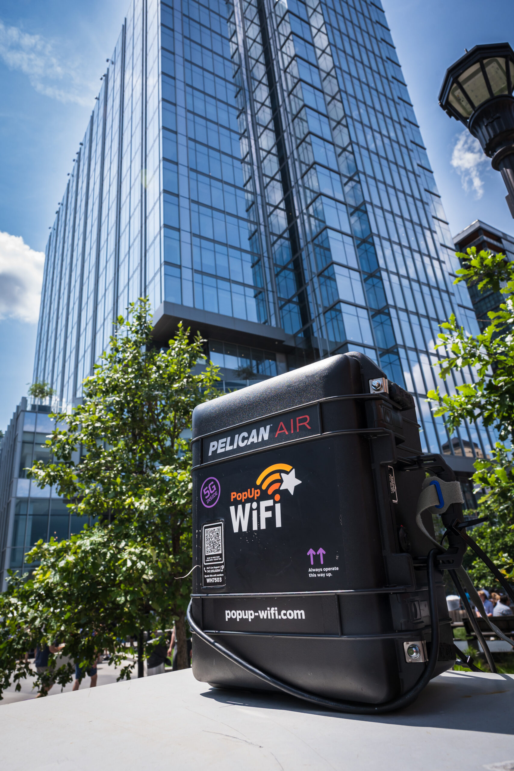 Food truck vendor using PopUp WiFi for point-of-sale connectivity at Taste of Minnesota.