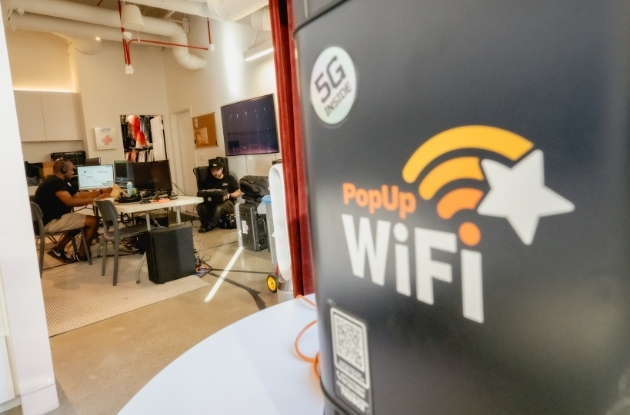 PopUp WiFi Titan bonded internet units on-site for a Los Angeles event