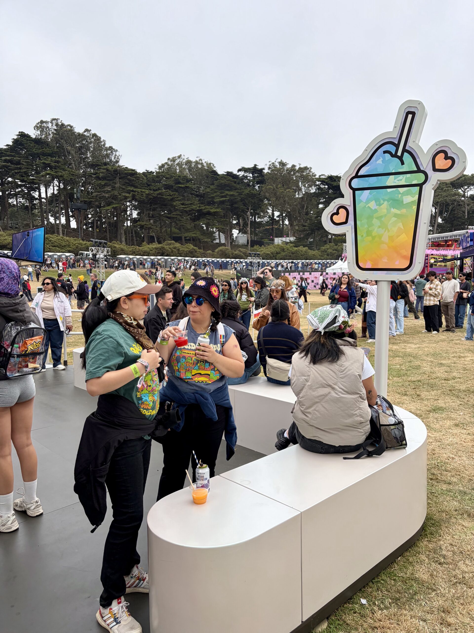 Branded activation footprint at Outside Lands in Golden Gate Park, San Francisco