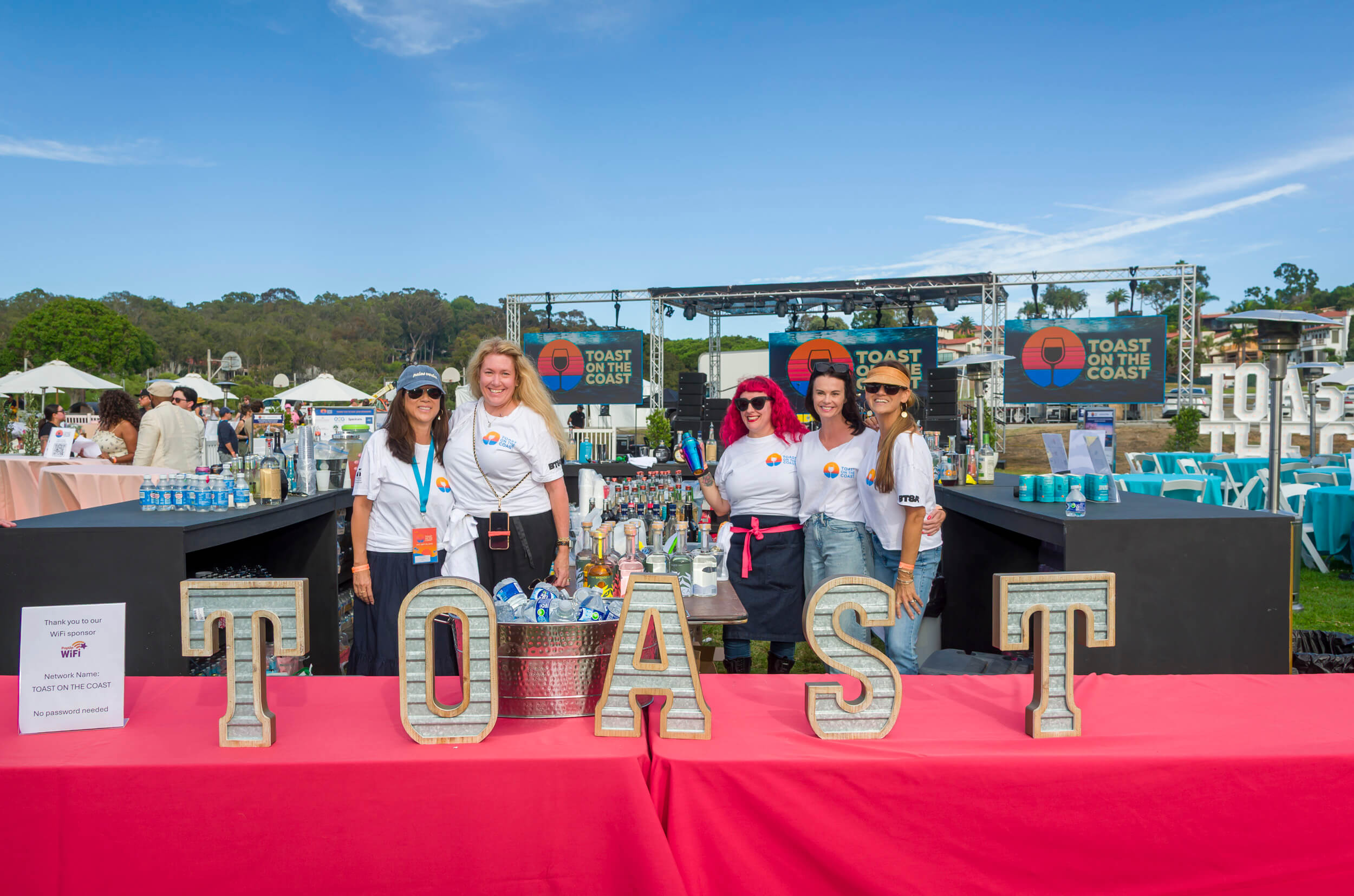 Guests enjoying local food and drink tastings at Toast on the Coast, Palos Verdes Estates”